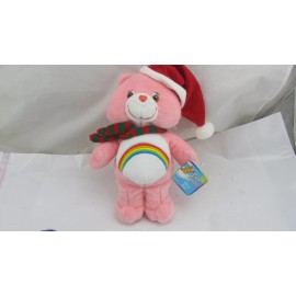 Play Along NWT - 2002 Play Along Care Bears Cheer Bear With Santa Hat 10" Plush Christmas
