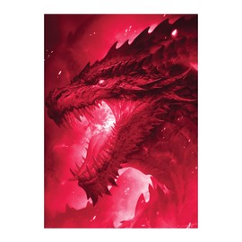 Katomula 100 MTG Card Sleeves with 100 Inner Sleeve, Textured Back Art Sleeves, Fit Standard Size Cards - Fury Red Dragon