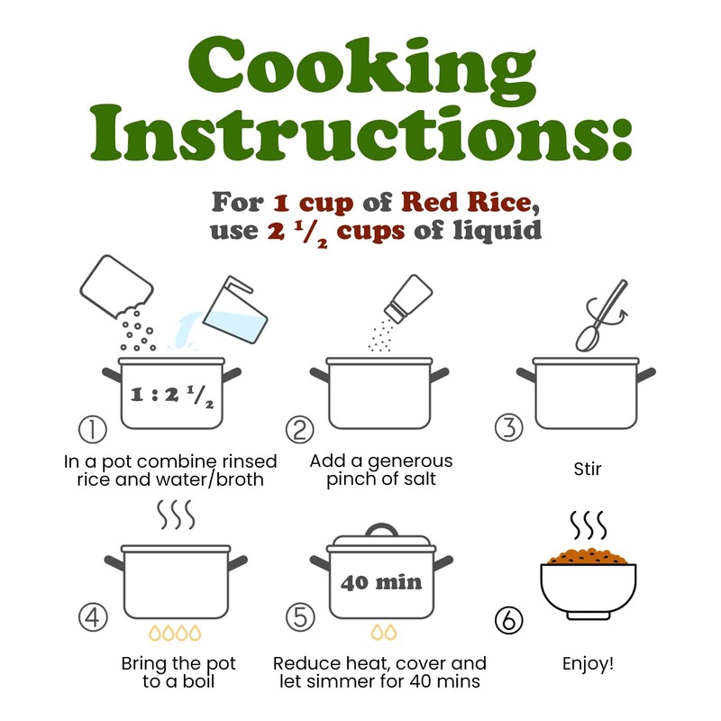 Organic Red Rice, 1.5 Pounds - Non-GMO, Kosher, Vegan, Raw,