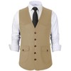 Solovedress Men's Suede Suit Vest Regular Fit Vintage Soft Faux