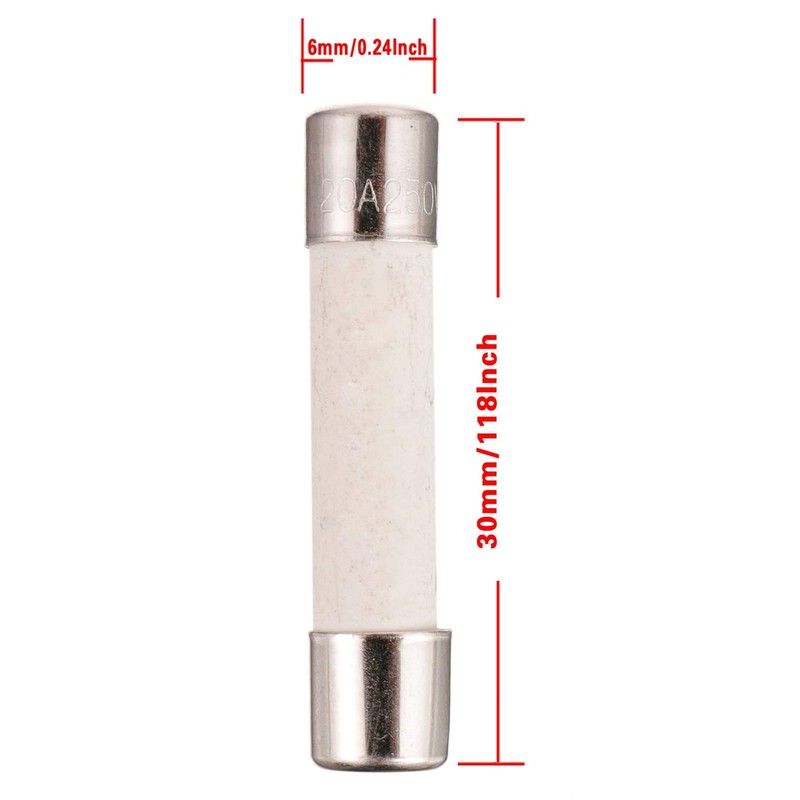 BOJACK Microwave Fuse 20a Ceramic Fuse 20 Amp 250V Slow-Blow