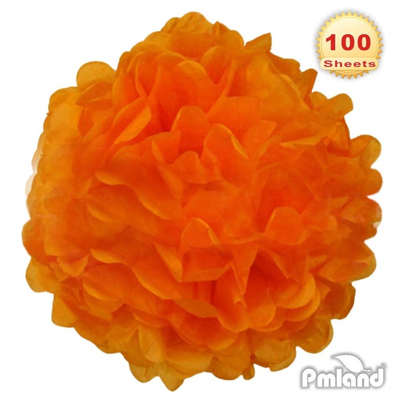 PMLAND Premium Quality Gift Wrapping Paper - Orange - 15