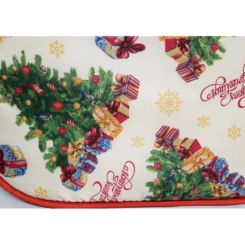 CHRISTMAS HOUSE 4 THIN CHAIR PADS CUSHIONS,CHRIS