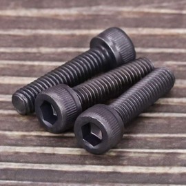 M6-1.0 x 25mm Socket Head Cap Screws, 12.9 Grade Alloy Steel, Black Oxide Finish, Full Thread, Coarse Thread, Allen Hex Drive, 25 pcs