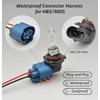 4-Pack 9005 HB3 Adapter Wiring Harness Sockets Wire Connector (16AWG