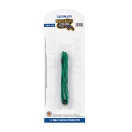 Bachmann Trains 10’ REMOTE SWITCH EXTENSION WIRE - GREEN (1/card)