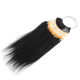 Healeved 1set Real Human Hair Strands for Hair Dye Practice Natural Samples Strands for Professional and Home Use Soft Texture Convenient Coloring Tool