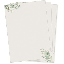 Tara Verde Letter Paper 100 Sheets DIN A4 Double-Sided Floral Natural Eucalyptus Sustainable Adult