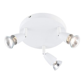 Saxby Amalfi 50W 3 Light Round Gloss White Decorative Commercial Domestic Adjustable Spotlight