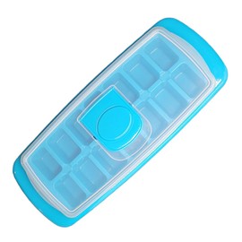 Handy Housewares Anti-Spill 14-Cubes Covered Ice Cube Tray with Easy Flip and Fill Lid (3-pack)