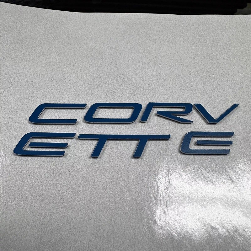 Advanced Trims BLUE C5 Corvette Dash Plastic Lettering 1997 -