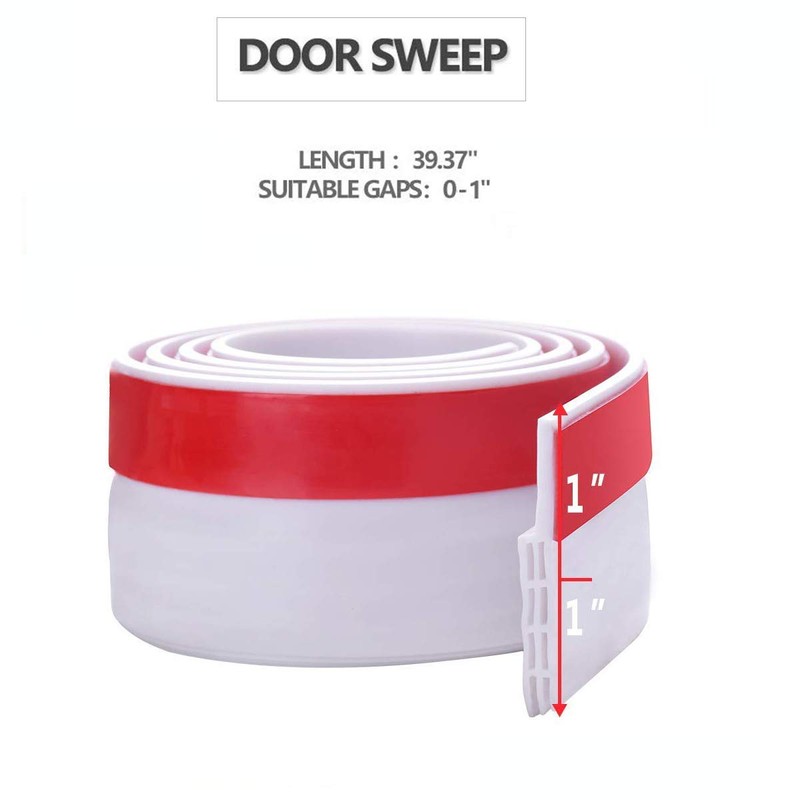 Suptikes Door Draft Stopper Under Door Sweep for Exterior &