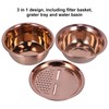 Multipurpose Water Basin Drain Basket with Vegetable Cutter Grater Stainless