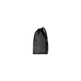 Bronta Mill Plain Natural 100% Cotton Drawstring Stuff Bags | Eco Friendly Storage Pouch | Black - XS - 20cm x 14cm