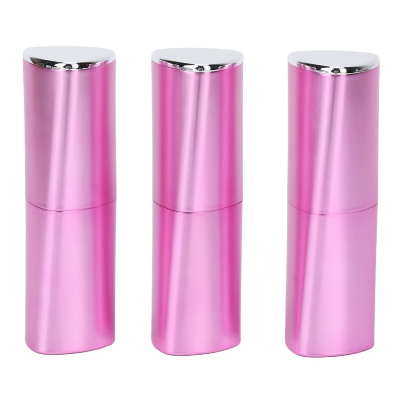 3pcs Empty Lipstick Tubes Trilateral Shaped DIY Lip Balm Container