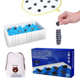 Yeeclot Juego de Ajedrez Magnetico con Rueda de Castigo, Juego de Mesa Magnético Multijugador Imán Multijugador Juegos para Fiestas Familiares Magnetic Chess Game