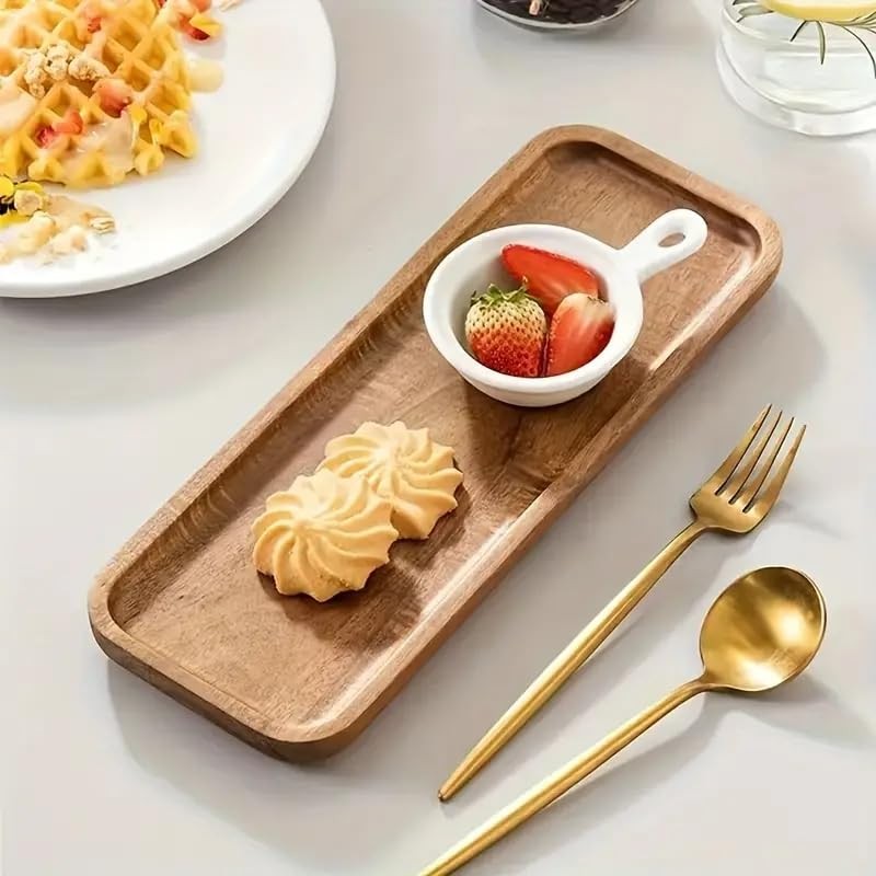 8Pack Wood Serving Trays 11.5x4 Inches Serving Platter Tray, Tray