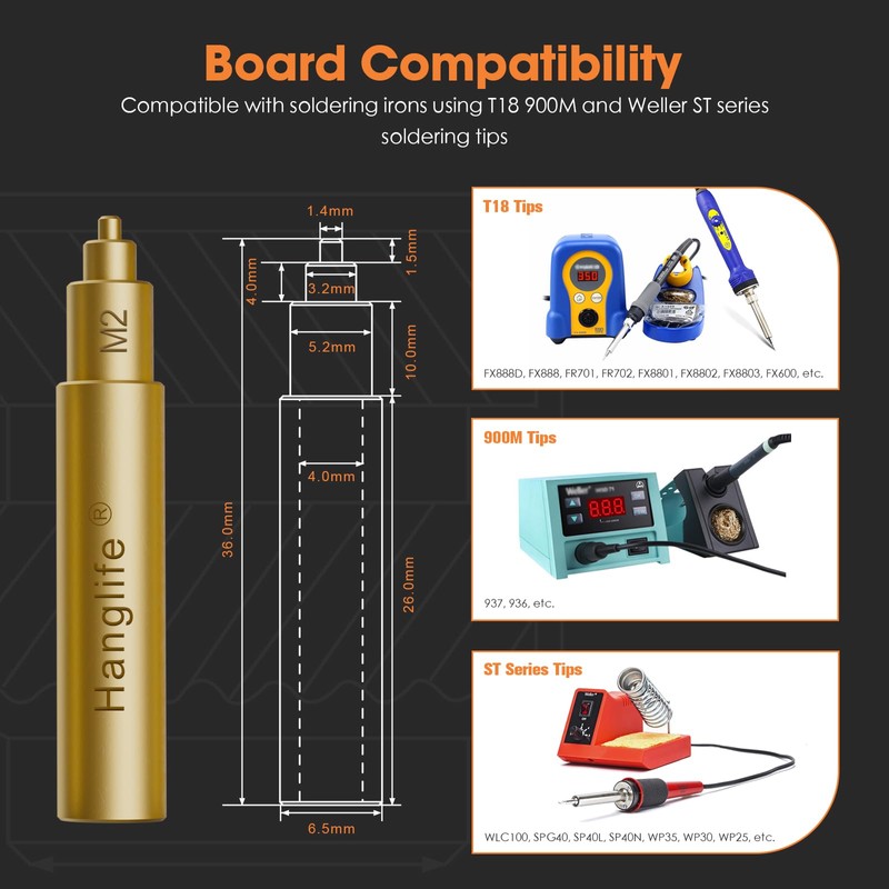 HANGLIFE M2 Heat-Set Threaded Inserts with Insert Tip, Heat Set