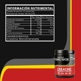 Creatina Monohidratada Warhorse 500 Gramos En Polvo Varios