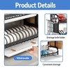 KUK 3 Tier Dish Drying Rack, Large Stainless Steel Over