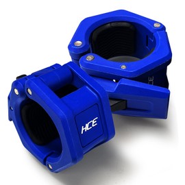 Olympic Barbell Clamps Collars, Heavy Duty Exercise Collars, Quick Release Clips 2 Pcs Spring Locking Weight Clips Fit 2 Inch Barbell for Weightlifting (Blue)