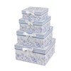 Balsa Circle 4 Blue Nesting Gift Boxes with Lids Wedding