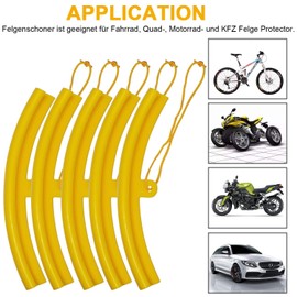 WJMY Rim Protector Tyre Fitting Rim Protector Tyre Changer Rim Edge Protection Motorcycle Rim Protector Car Rim Protection Strip for All Common Mounting Irons (Yellow, Pack of 5)