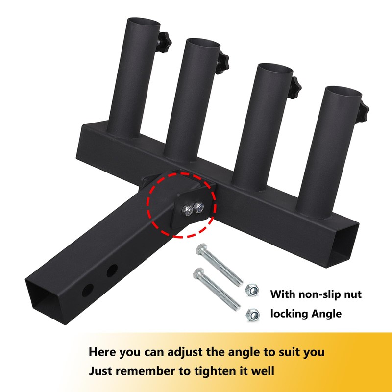 VANROUG Upgrade Hitch Mount 4 Truck Flag Pole Holder,Fishing Rod