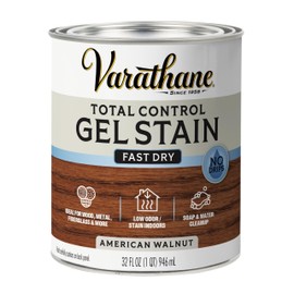 Varathane Total Control Gel Stain Water-Based Wood Stain, Quart, American Walnut