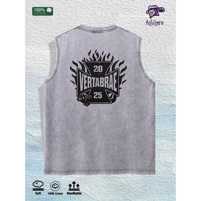 Antihero Vertabrae Graphic Tank Top 100% Cotton US Warehouse 7