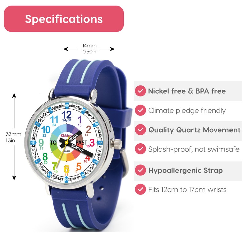 Kiddus Educational Watch for Boys. Children Watch to Learn Time.