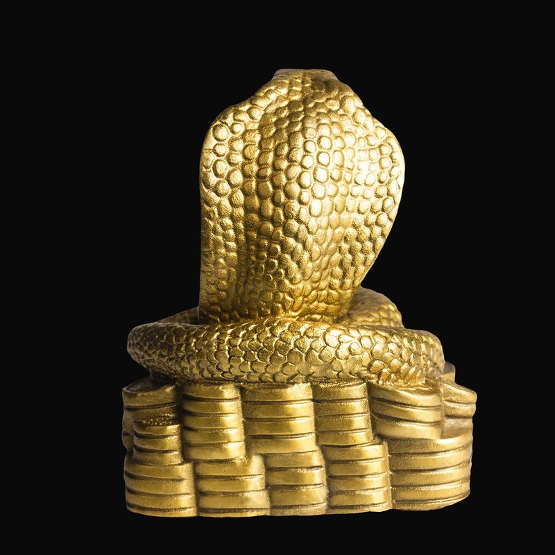 BRABUD Brass Chinese Zodiac Ingots Snake Statue Home Decoration Collectibles