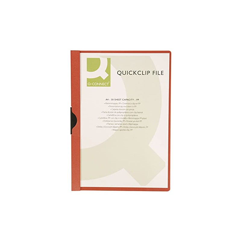 Clip Report File Q-CONNECT Metal Clip PP A4 200/350 Micron