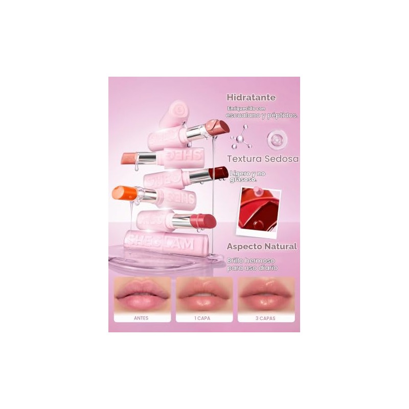 SHEGLAM Silk Slip Lip Oil Balm-107 Pinky Wink