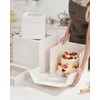 Kootek Cake Box with Board Drum, 8x8x8 Inches Tall Bakery
