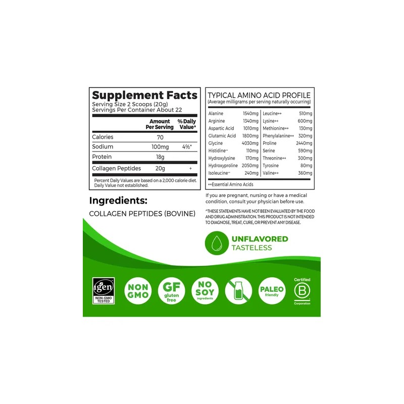 Orgain Grass Fed Pasture Raised Hydrolyzed Collagen Protein