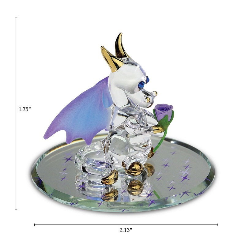 Glass Baron Sniffy The Dragon Glass Figurine, Hand Blown &