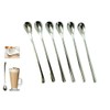 RANASONS Stainless Steel Long Handle Latte Coffee Tee Desert Spoon Pack of 6