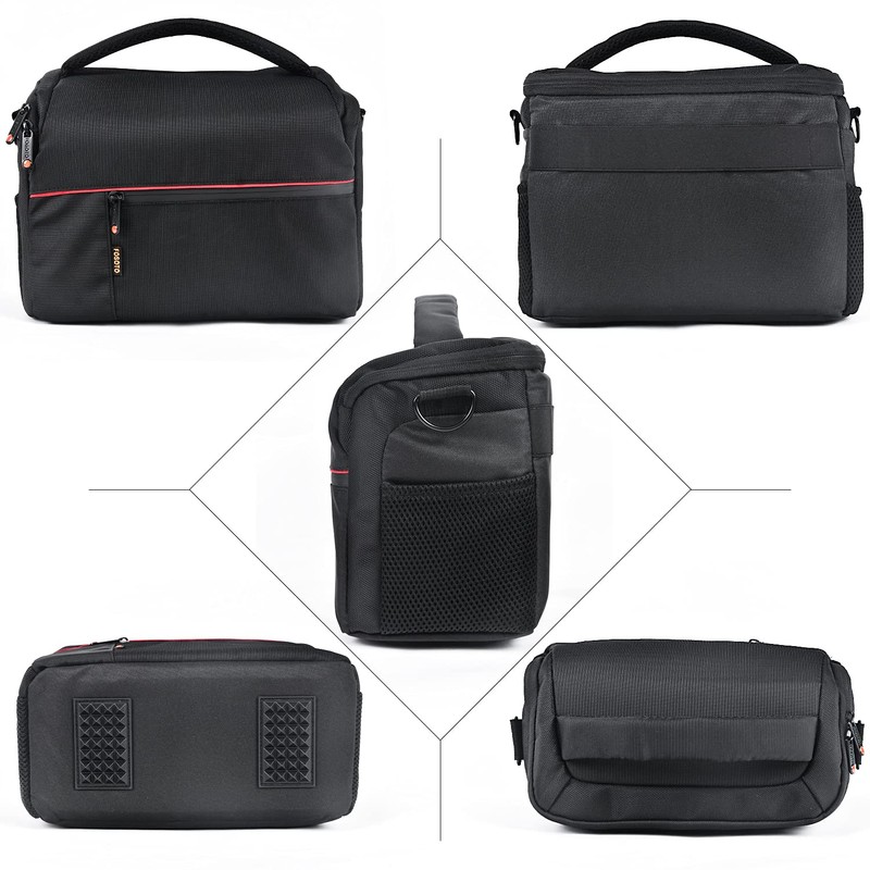 DSLR Camera Case, FOSOTO Shoulder Bag for Digital Cameras Large