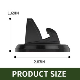 coppialu Car Dashboard Phone Holder,360 Rotatable Dashboard Cell Phone Holder for Car, Black Non-Slip Center Console Desktop Navigation Mobile Phone Holder, Universal for Most Cars, Suvs, Trucks