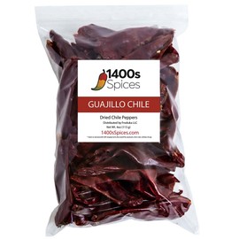 Dried Chiles Peppers 4 Pack Bundle - Chile Guajillo Stemless, Ancho, Pasilla and Arbol by 1400s Spices