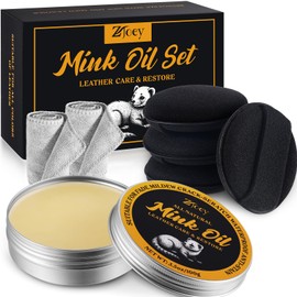 8 Pcs Mink Oil for Leather Shoes Boots 3.5 oz Leather Conditioner and Cleaner with Travel Bag Soften for Boots and Shoes Care(Style C)