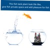 Sosoport 2pcs Aquarium Castle Ornament Fish Tank Background Resin Craft