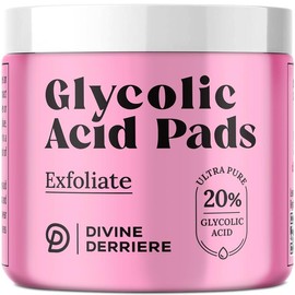 Glycolic Acid 20% Resurfacing Pads with Vitamin C - AHA Peel Pads Exfoliates & Reduces Fine Lines, Radiant Skin Repair Exfoliant Comfort Skincare Aloe