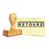 Dekolando Stamp – RETOURE – Wooden Stamp 1 Line Office