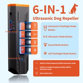 KZJMEDICAL Dog Bark Deterrent Devices, Ultrasonic Dog Bark Deterrent, Ultrasonic Dual-Band, Correct Bad Behavior of Own or Neighbor's Dog, Dog Barking Silencer 23FT for Indoor Outdoor