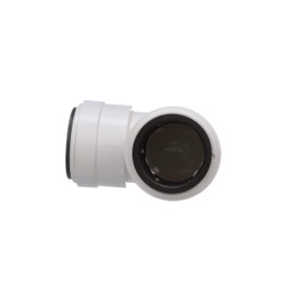 Watts 3517-18 AquaLock Plastic Series, 1" CTS x 1" CTS Off-White Lead-Free Polysulfone Union Elbow Fitting, O-Ring, Quick Push-to-Connect Design, Tool-Free Installation