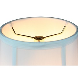 7x14x11 White Bell Shantung Lampshade with Brass Spider Fitter - Perfect for Table Lamps and Some Desk Lamps -Medium, White