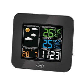 Trevi ME 3165 RC Weather Station with External Sensor, Black, 15 x 5.7 x 13.5 cm