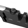 Knife Sharpener Diamond Black Ergonomic Multifunctional Adjustable 3 Stages Kitchen